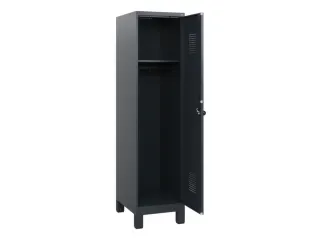 schoollocker,HxBxD 1630x400x500mm,1vak,vak B 400mm,draaigrendel,voeten - 1