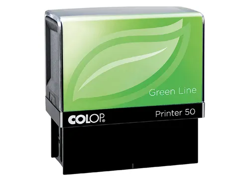 Tekststempel Colop 30 Green Line+Bon 5Regels 18X47Mm blauw
