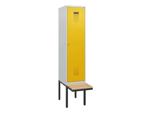 locker met bank,HxBxD 1950x400x815mm,1vak,vak B 400mm,cilinderslot