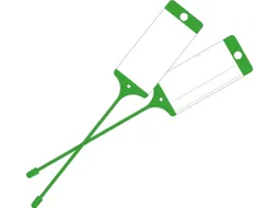 Goederenlabel PP groen blanco gelijnd