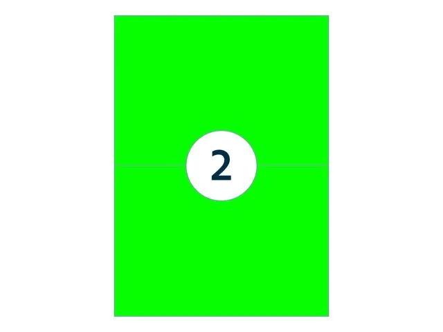 Gekleurde Etiketten 210x148mm Fluor Groen 42123