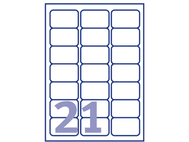 Adresetiket Avery QuickPeel L7160-40 63.5x38.1mm Wit 840 stuks