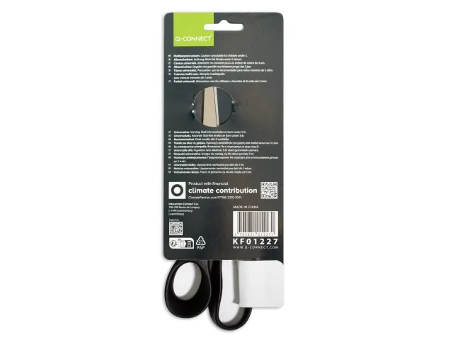 Schaar Universeel Rechtshandig 21cm Asymmetrische Ogen Zwart