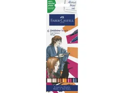 Sketchmarker Faber-Castell Goldfaber etui 6 stuks Manga op alcoholbasi