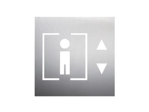 deurbord,Lift,RVS,zelfklevend,HxB 160x160mm