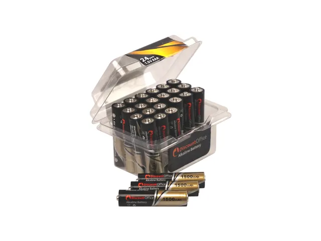 DiscountOffice pile AAA, paquet de 24 pièces