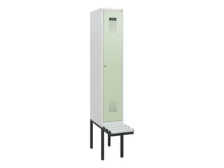 locker met bank,HxBxD 1950x300x815mm,1vak,vak B 300mm,cilinderslot - 2