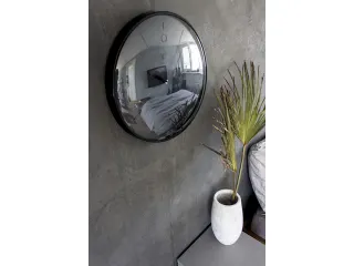 Wandklok NeXtime Glamour Ø40cm metaal zwart streepaanduiding - 9