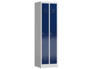 garderobekast,HxBxD 1800x500x500mm,2vak,klink,sokkel,romp RAL7035 - 1