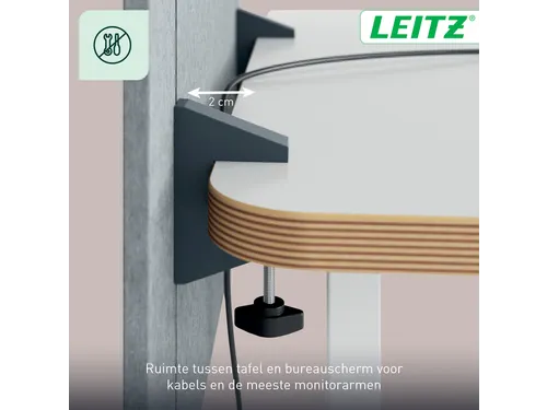 Bureauscherm Leitz in hoogte verstelbaar 70x80cm
