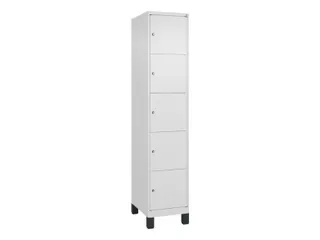 lockerkast,HxBxD 1950x400x500mm,1x5vakken,vak B 400mm,cil.-slot,voeten - 1