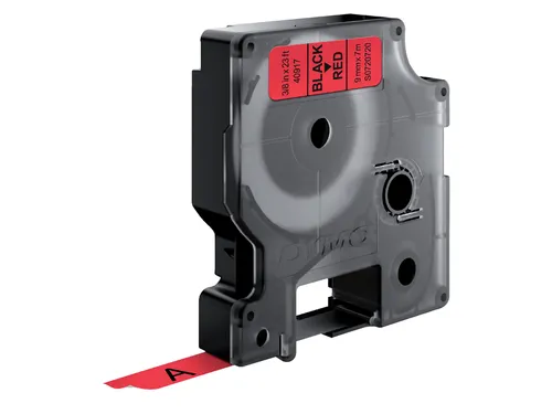 Labeltape Dymo 40917 D1 S720720 9mmx7m zwart op rood