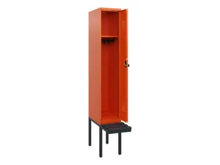 locker met bank,HxBxD 1950x300x815mm,1vak,vak B 300mm,draaigrendel - 1