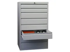 Ladenkast HxBxD 1200x715x600mm 8 Laden Ral7035