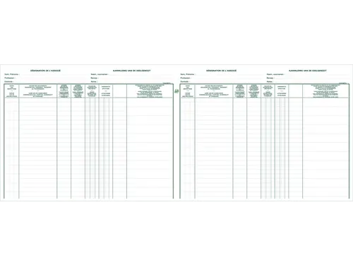 Register Piqure aandeelhouder BVBA/ SPRL 320x240mm 80vel