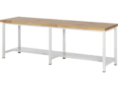 werkbank,HxBxD 840-1040x2500x700mm,beukblad,draagverm. 1250kg