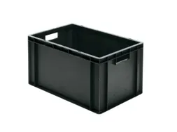 Euronorm-stapelbak 61l 320x600x400mm Wanden/bodem Gesloten Grijs