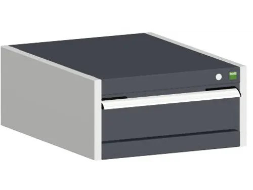 ladekast HxBxD 250x525x525mm 1lade RAL7035 front RAL7016