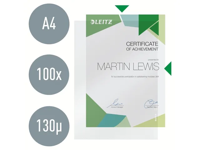 Insteekmap L-map Leitz Premium A4 Pp 0.13mm Generfd