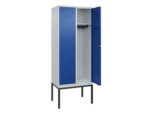 locker,HxBxD 2120x800x500mm,2vak,vak B 400mm,cil.-slot,voetonderstel