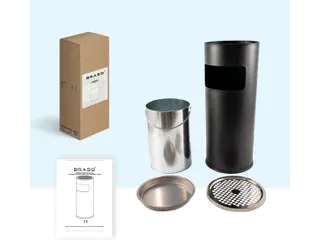 Asbak met Afvalbak AT500 Zwart 11 Liter - 6