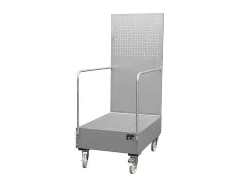 Verrijdbare Opvangbak,V. 2X200L Vat,Opvangvol. 215L