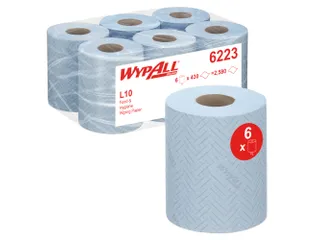 Poetsrol WypAll L10 1-laags 18,3cm163m 430vel blauw 6223 - 1