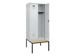 locker met bank,HxBxD 2120x800x815mm,2vak,vak B 400mm,cilinderslot