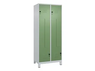 Z-garderobekast,HxBxD 1950x800x500mm,vak B 200/400mm,draaigrendel - 1