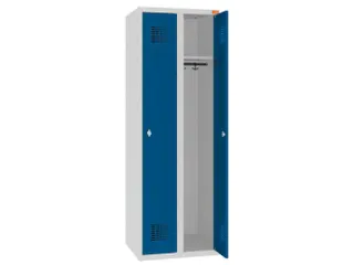 lockerkast,HxBxD 1800x600x500mm,2vak,draaigrendel,sokkel,romp RAL7035 - 1