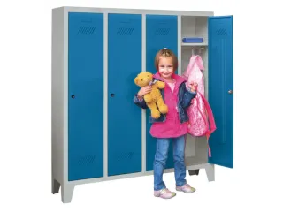 lockerkast v. kinderen,HxBxD 1300x1030x300mm,RAL7035,front RAL5012 - 2