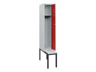locker met bank,HxBxD 1950x300x815mm,1vak,vak B 300mm,cilinderslot - 1