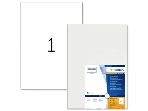 HERMA 8694 Transparant folie-etiket Glanzend A3 297x420mm 50 stuks