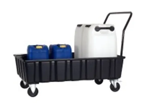 verrijdbare PE-opvangbak,v. 2x200l vat,opvangvol. 220l