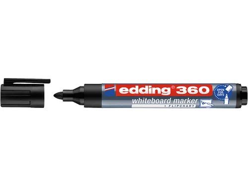 Viltstift Edding 360 Whiteboard Rond Zwart 1.5-3mm