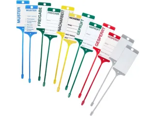 Goederenlabel 600 stuks 1dispenser PP op kleur gesorteerd met gelijnd - 4