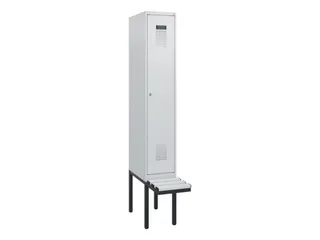 locker met bank,HxBxD 1950x300x815mm,1vak,vak B 300mm,cilinderslot - 2