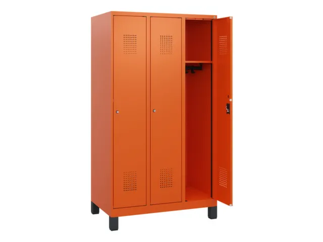 schoollocker,HxBxD 1630x900x500mm,3vak,vak B 300mm,cil.-slot,voeten