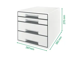 Ladenblok Leitz WOW Cube 4 laden wit/grijs - 5