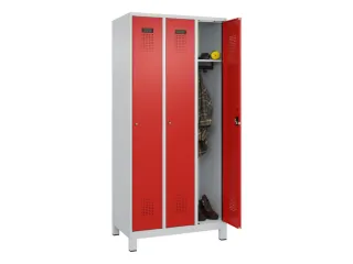 locker,HxBxD 1950x900x500mm,3vak,vak B 300mm,cil.-slot,voeten - 1