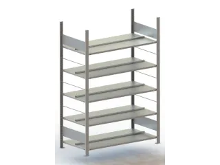 Inhaakstelling Basisveld Verzinkt 1850x1306x636mm 5legborden 100kg - 1