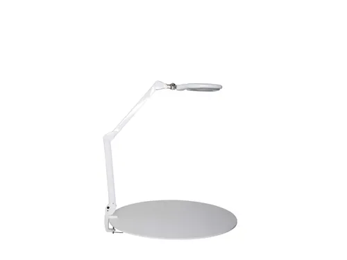 Loeplamp LED MAULcrystal Dimbaar Met Tafelklem Wit