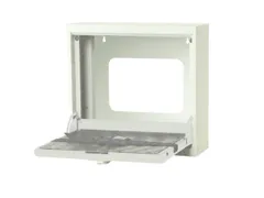 hangkast,v. laptops,HxBxD 410x500x150mm,klapdeur,slot,romp RAL7035