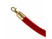 Corde torsadée 1,5 mètre rouge avec crochet doré