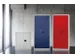 Armoire portes battantes 1950x914x400mm 4 tablettes acier gris/bleu