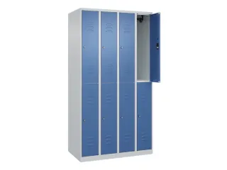 dubbeldekse locker,HxBxD 1850x1000x500mm,4x2vak.,vak B 250mm,cil.-slot - 2