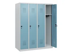 schoollocker,HxBxD 1530x1200x500mm,4vak,vak B 300mm,draaigrendel