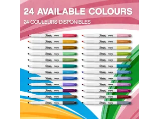 Markeerstift Sharpie S-note Beitel blister à 12 kleuren Assorti - 8