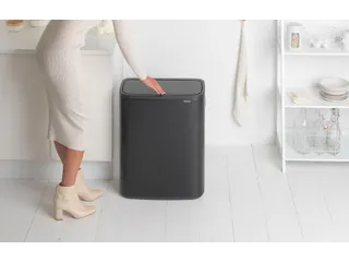 Afvalbak Bo Touch Bin 2x30 Liter Mat Zwart - 7