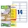 Etiket Avery LR7163-100 99.1x38.1mm recycled wit 1400 stuks